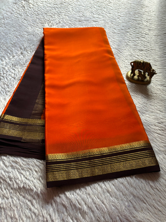 Bhoomi (2D) : Orange-chocolate brown