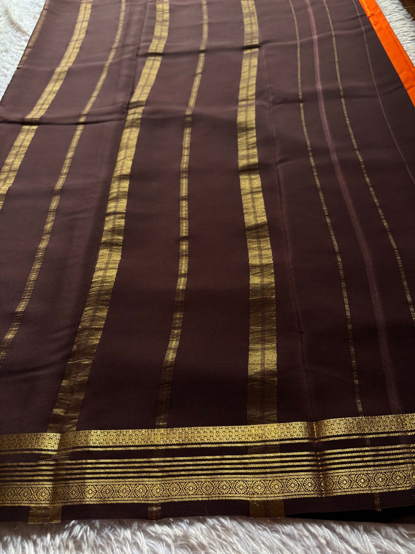 Bhoomi (2D) : Orange-chocolate brown