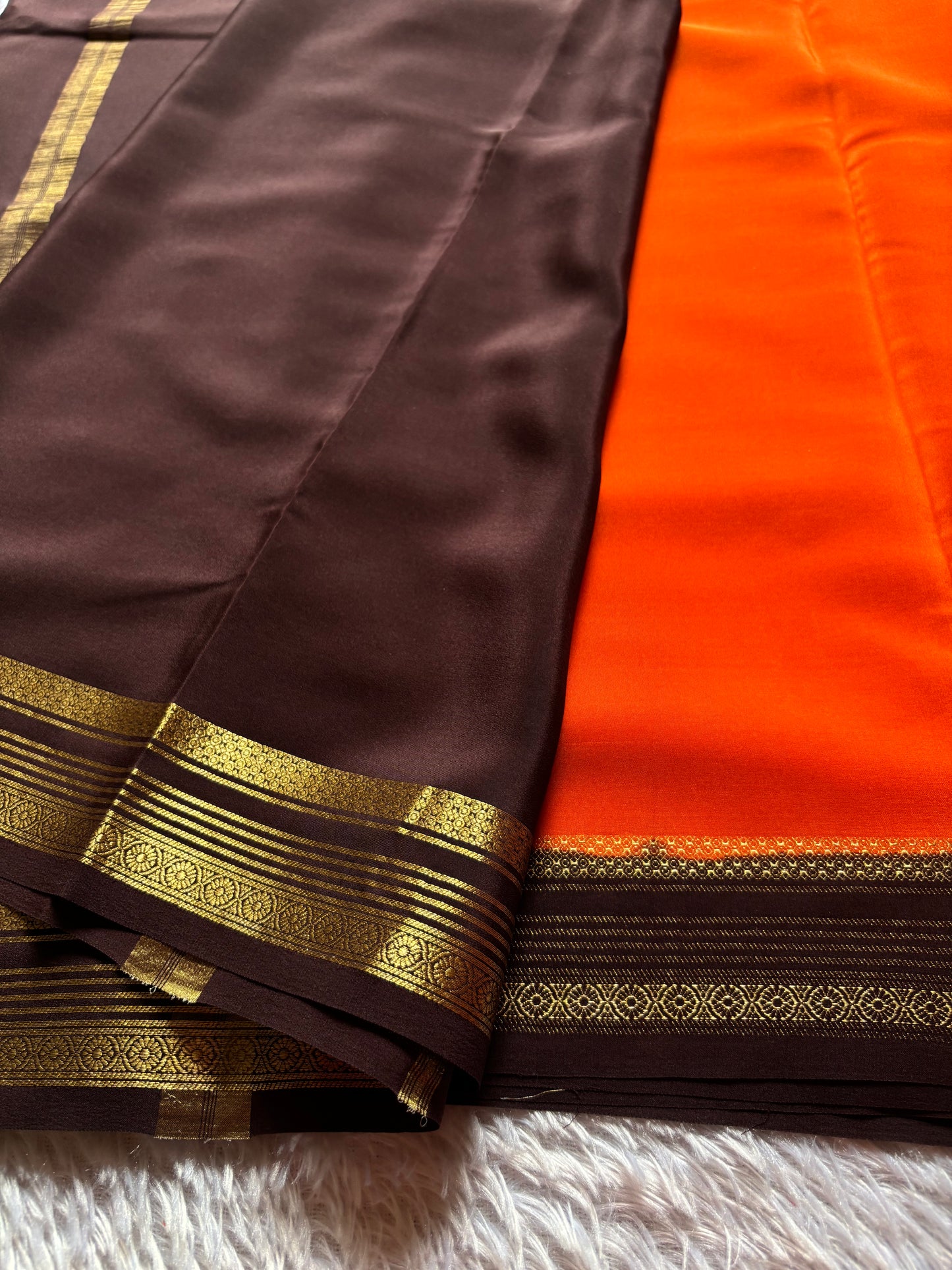 Bhoomi (2D) : Orange-chocolate brown