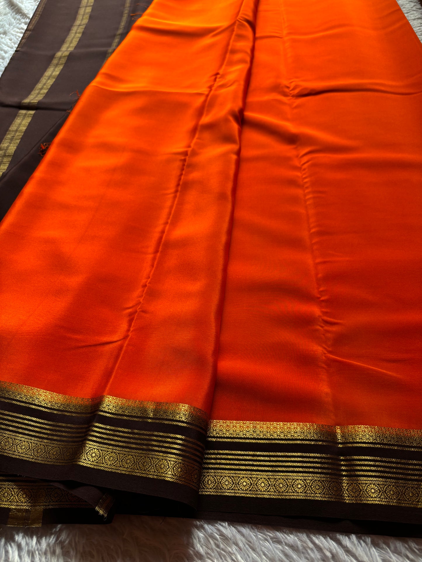 Bhoomi (2D) : Orange-chocolate brown
