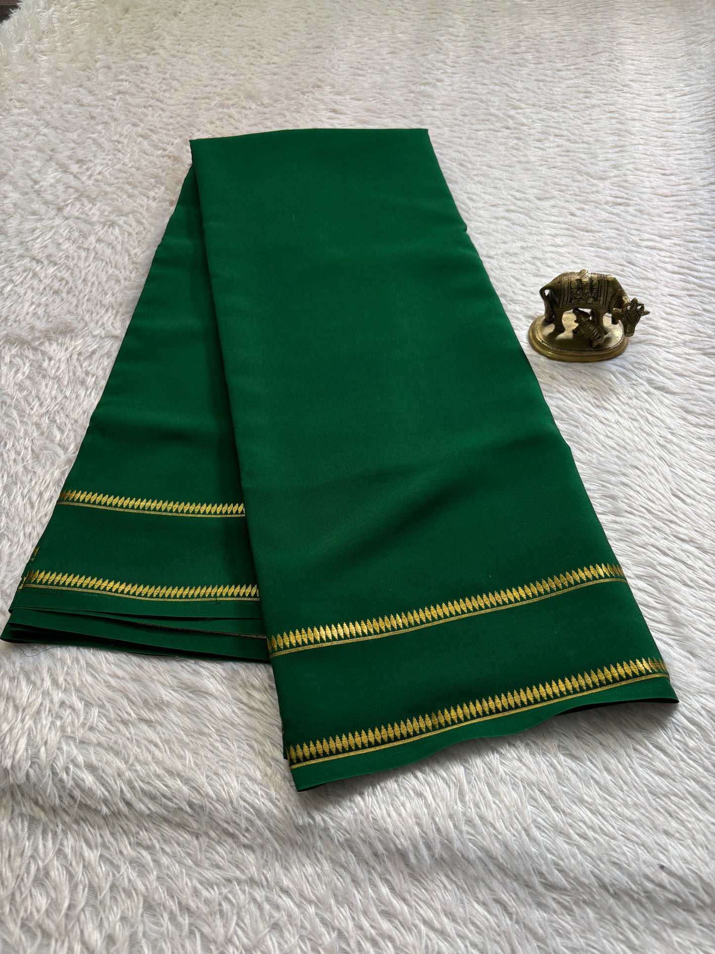 Parvathi : Solid Bottle green