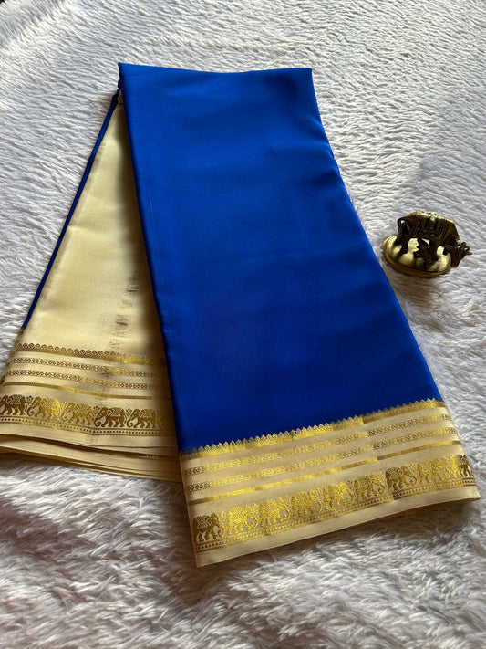 Eshwari (2D) : Royal blue-off white