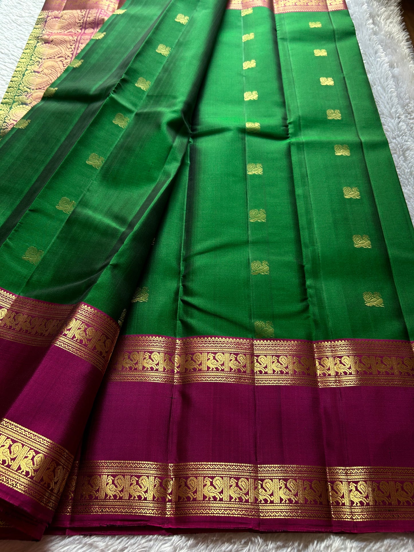 Lakshmi (2D) : Parrot green-magenta