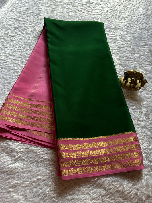 Mohana (2D) : Dark green-baby pink