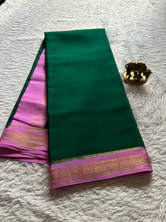 Shailaja (2D) : Dark green-baby pink