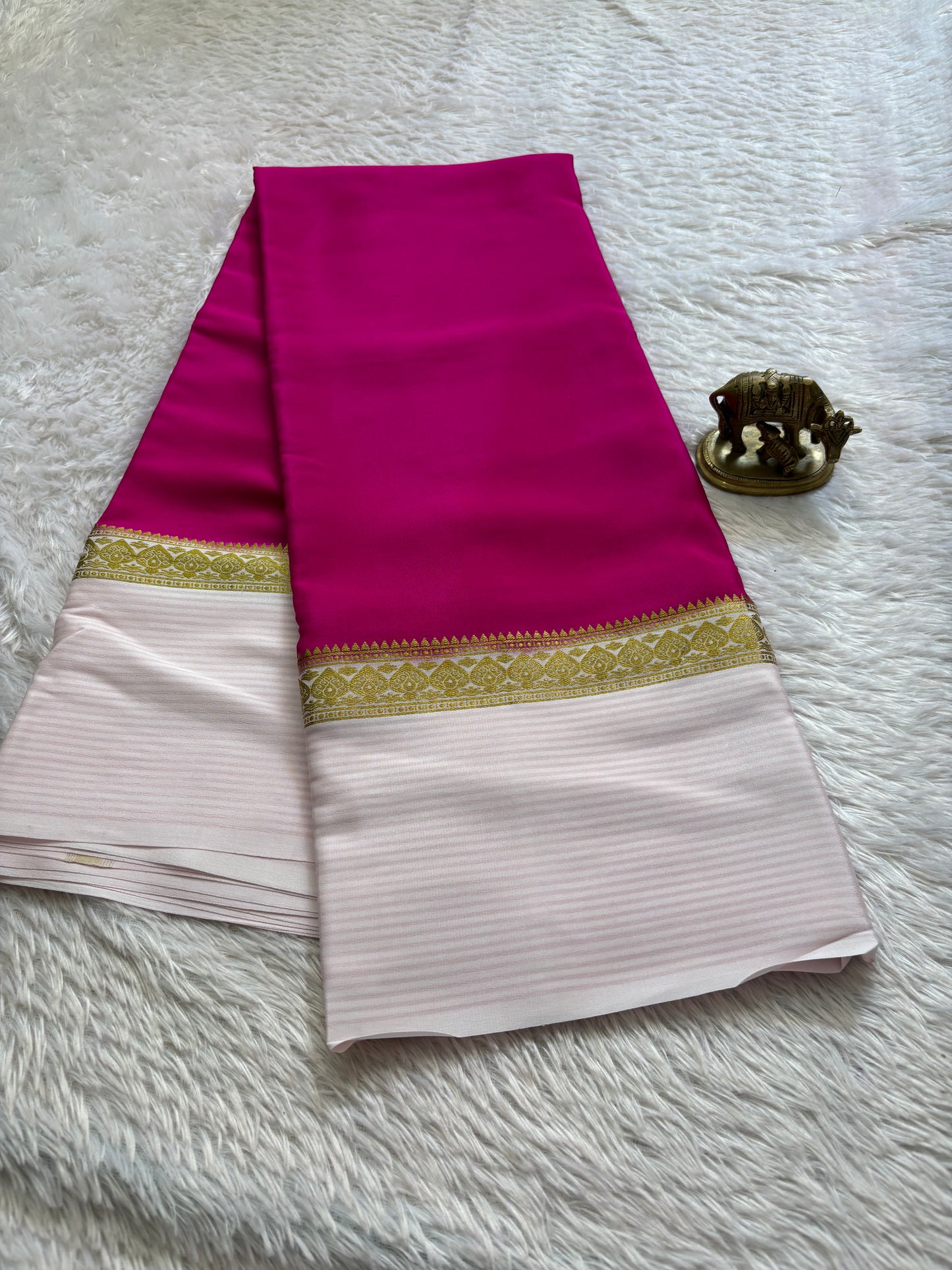 Nisarga (2D) : Dark pink-off white