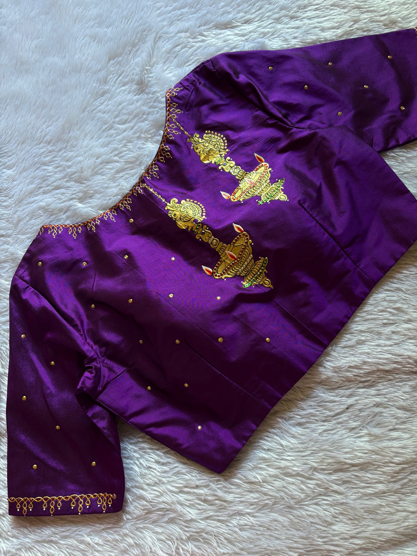 Purple Hand Painted Blouse