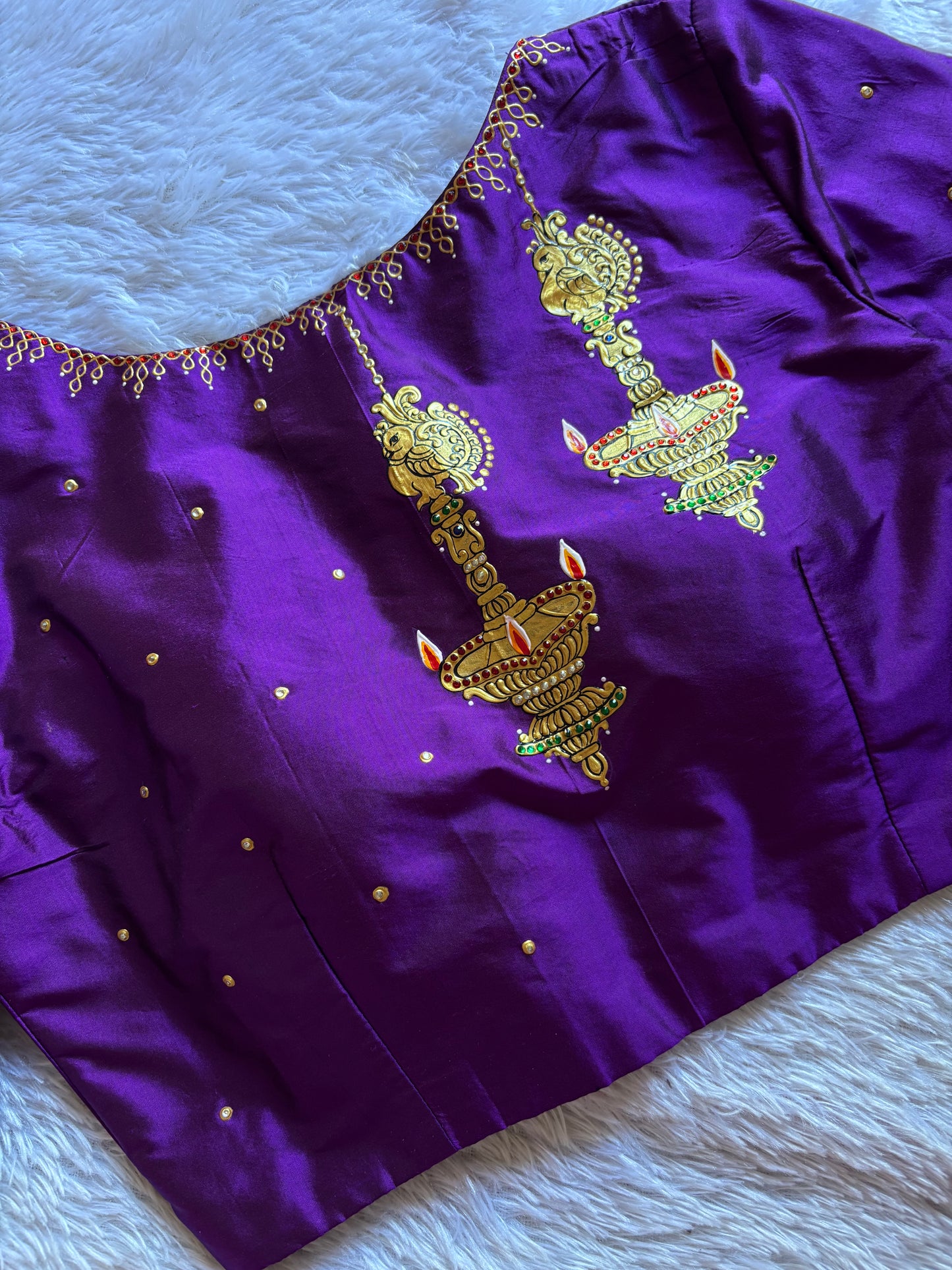 Purple Hand Painted Blouse