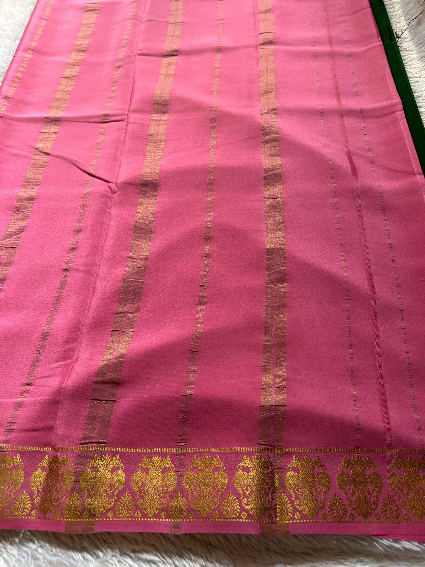 Veera (2D) : Bottle green-rose pink