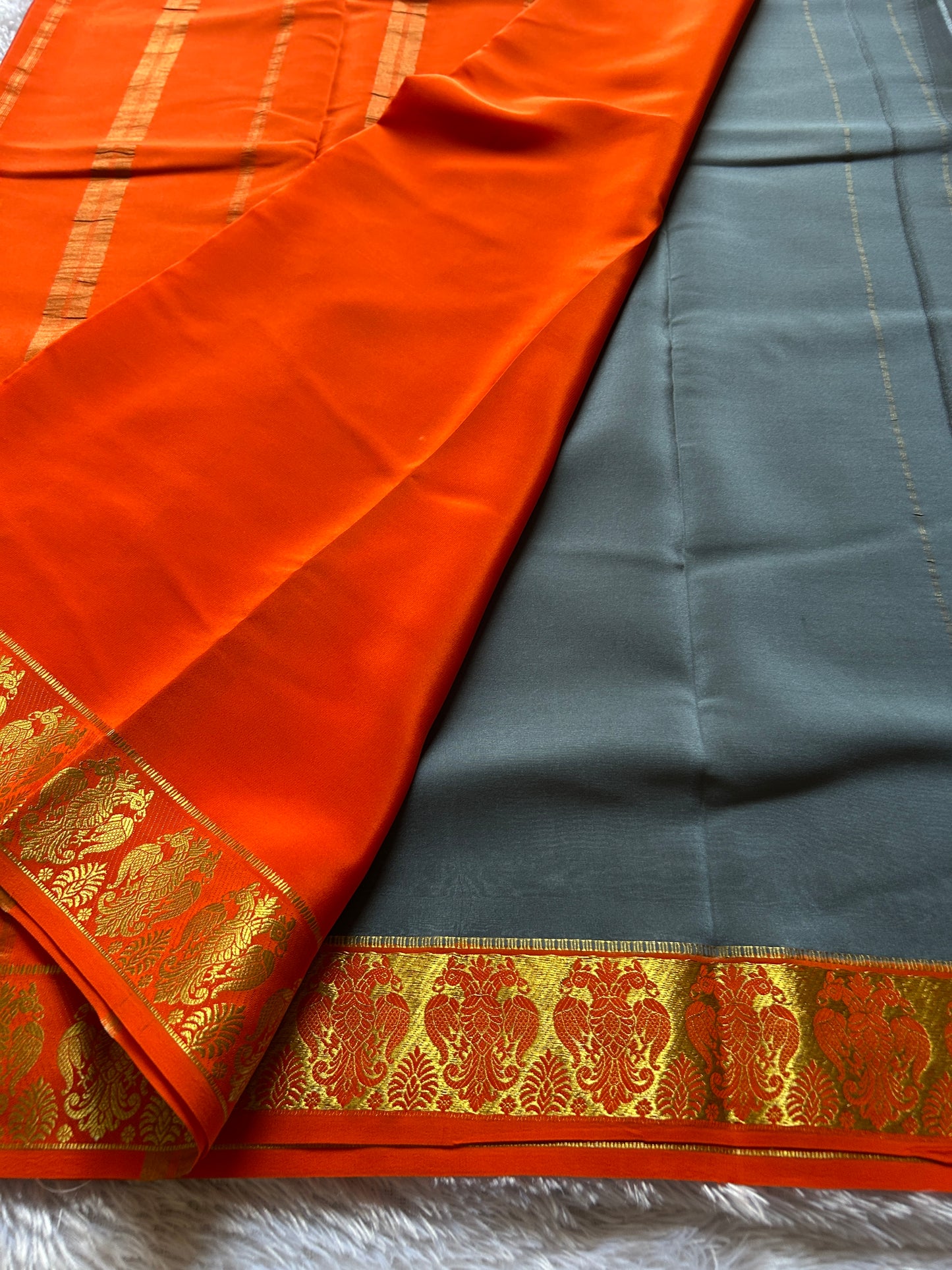 Veera (2D) : Slate grey-Orange