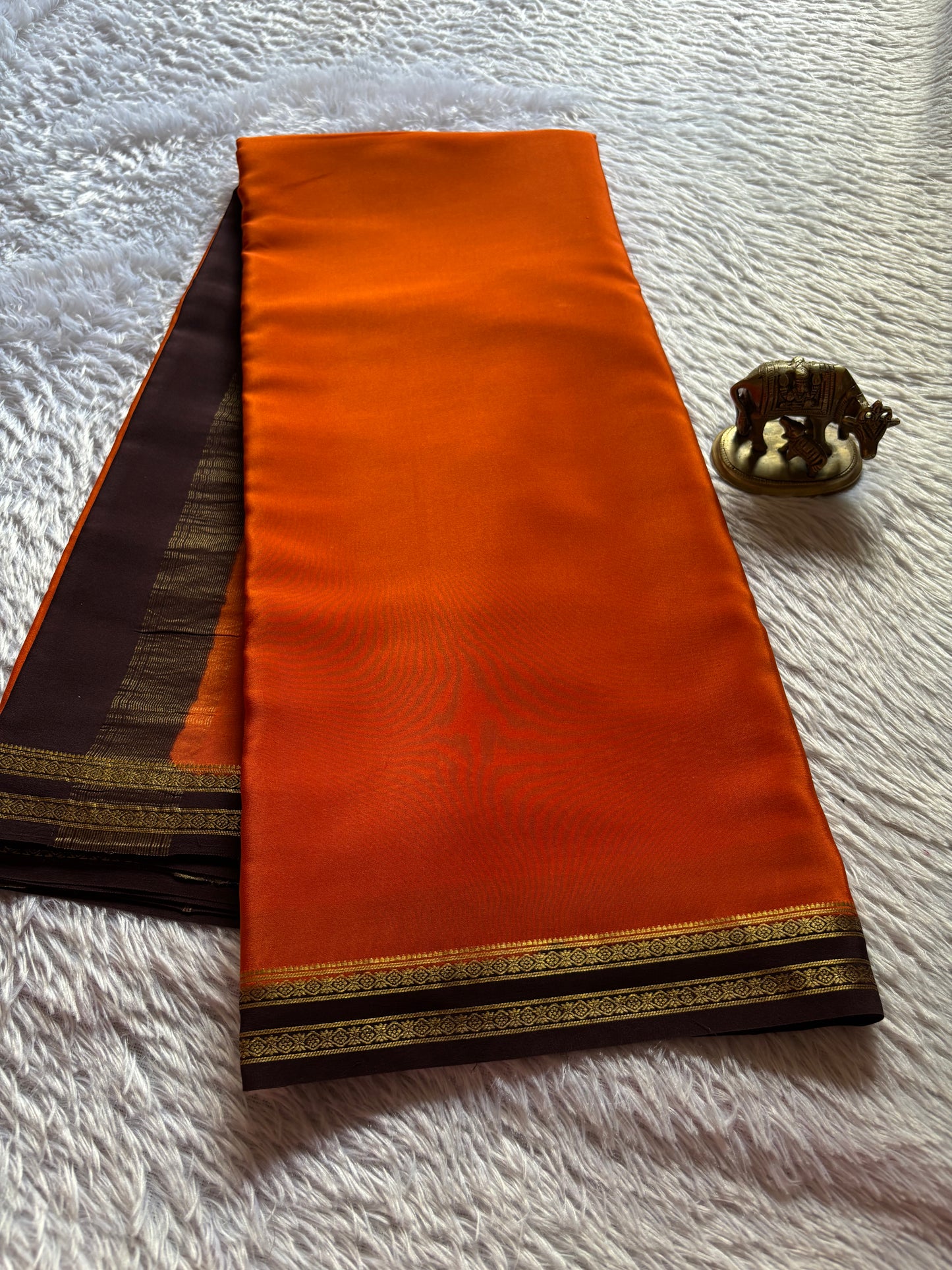 Surabhi (2D) : Rust orange-chocolate brown