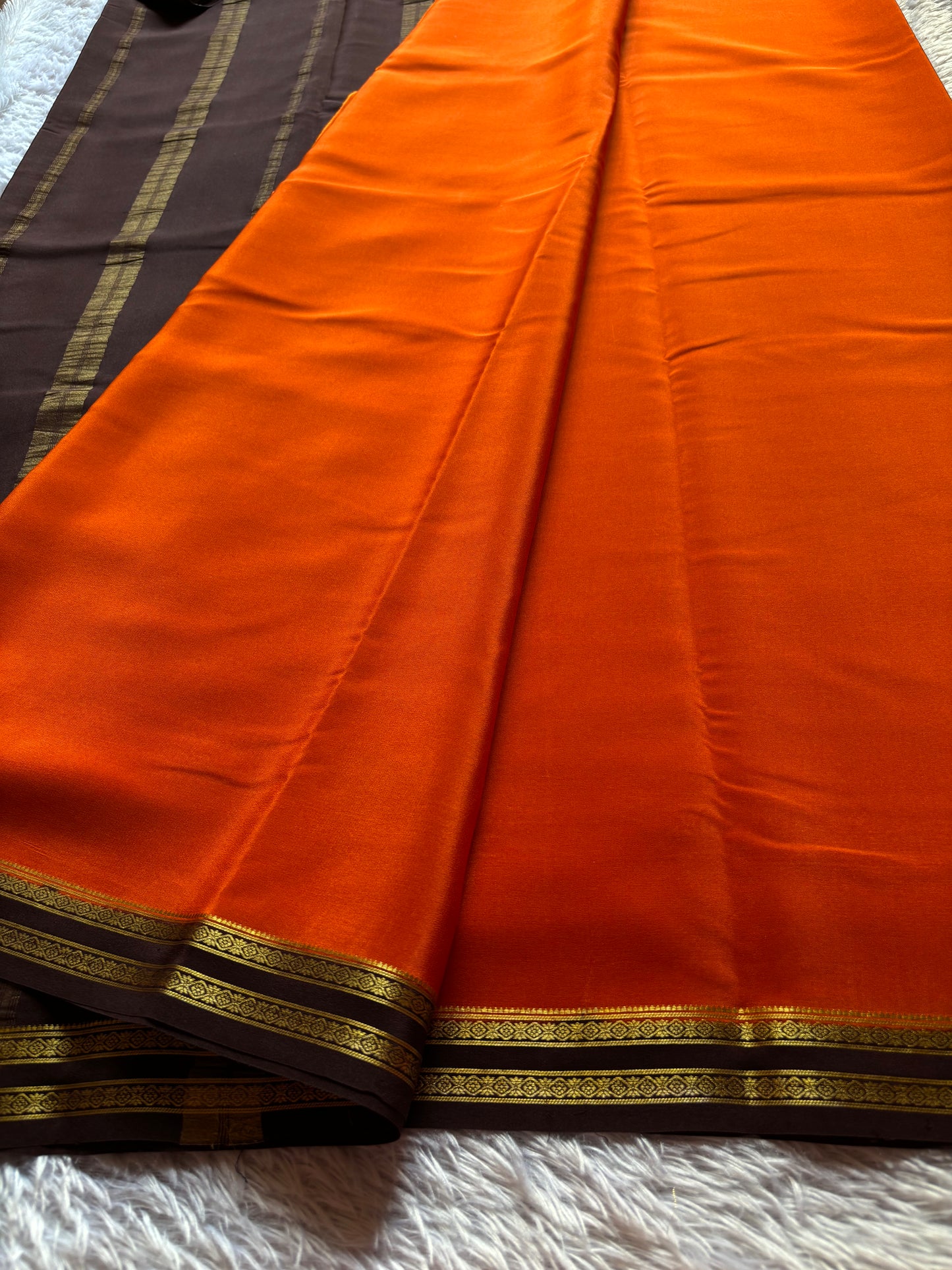 Surabhi (2D) : Rust orange-chocolate brown