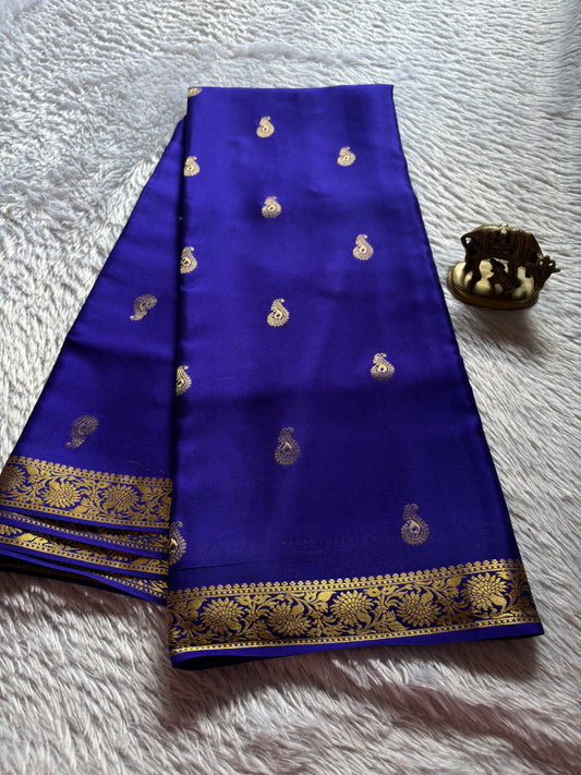 Pallavi : Solid Peacock blue