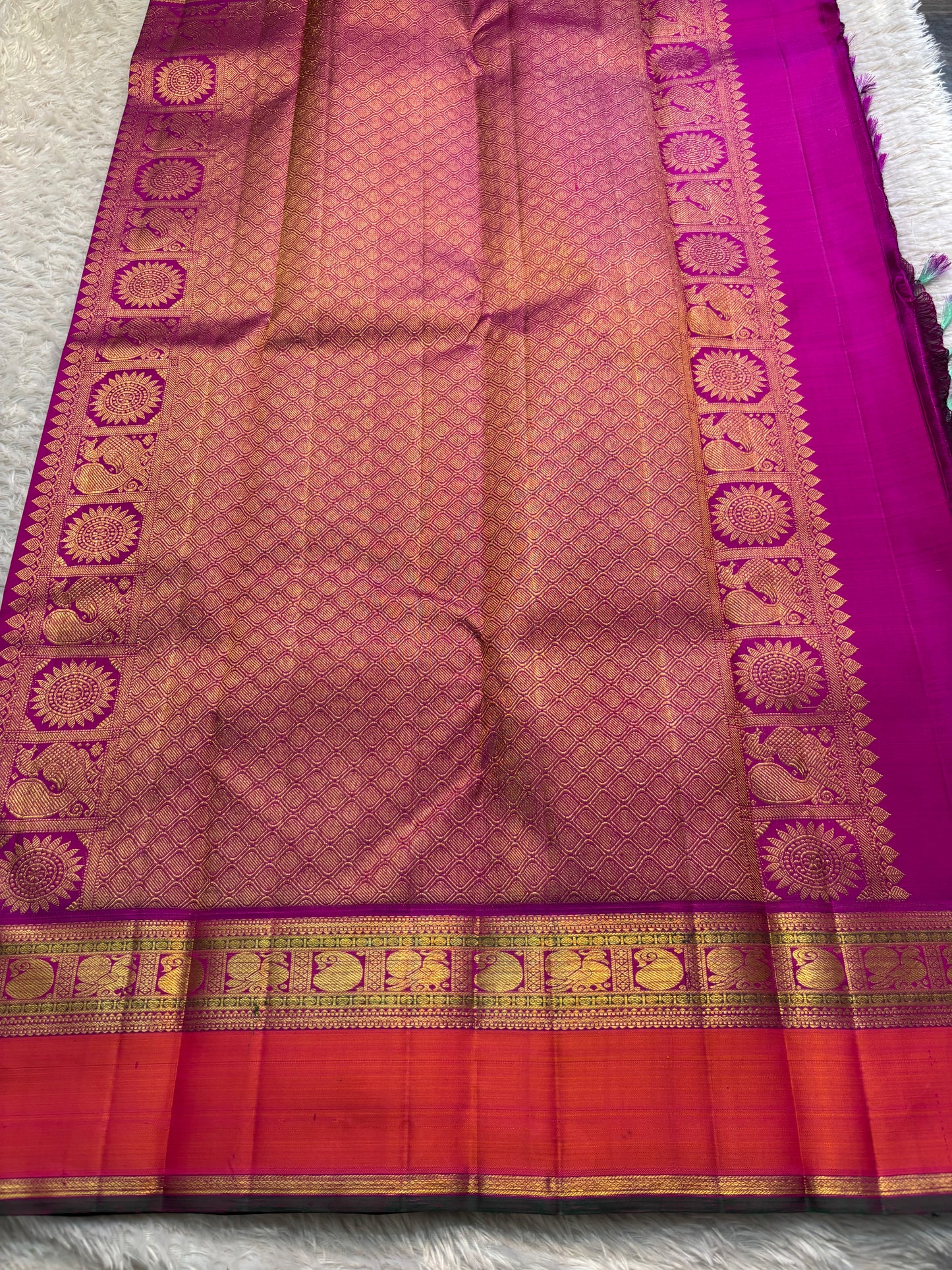 Kankana (3D) : Aqua blue-magenta-rust red