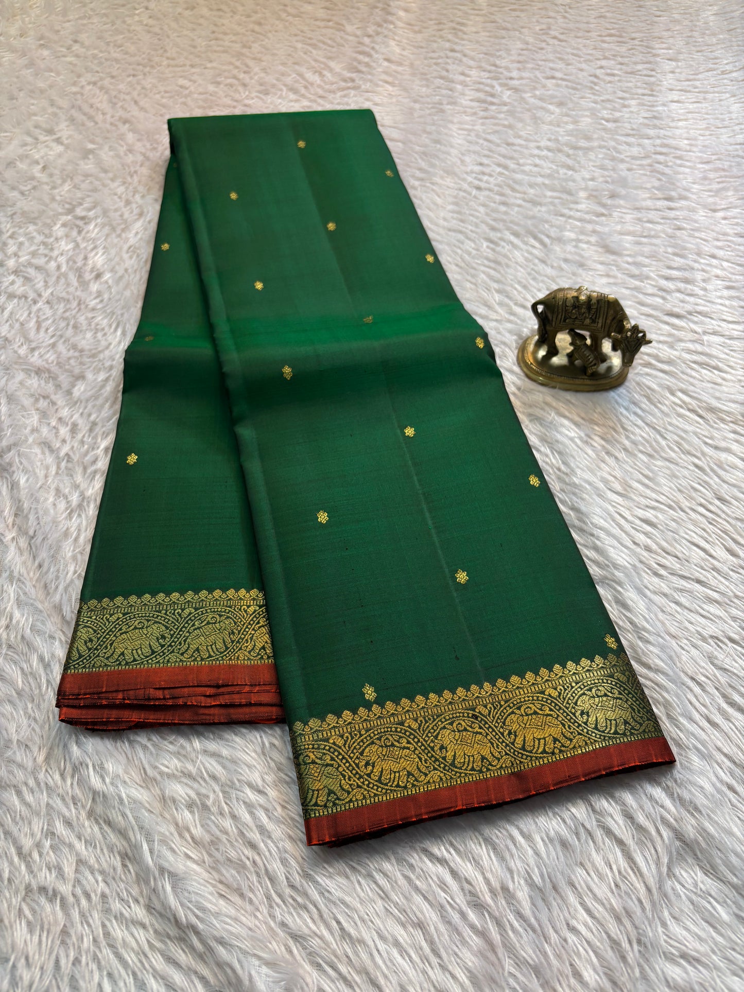 Sundari (2D) : Bottle green-rust