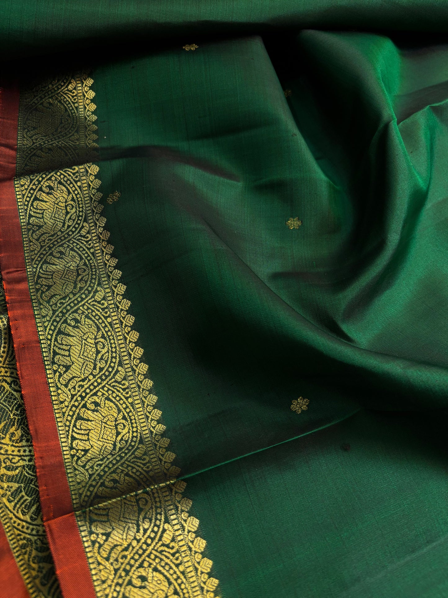 Sundari (2D) : Bottle green-rust