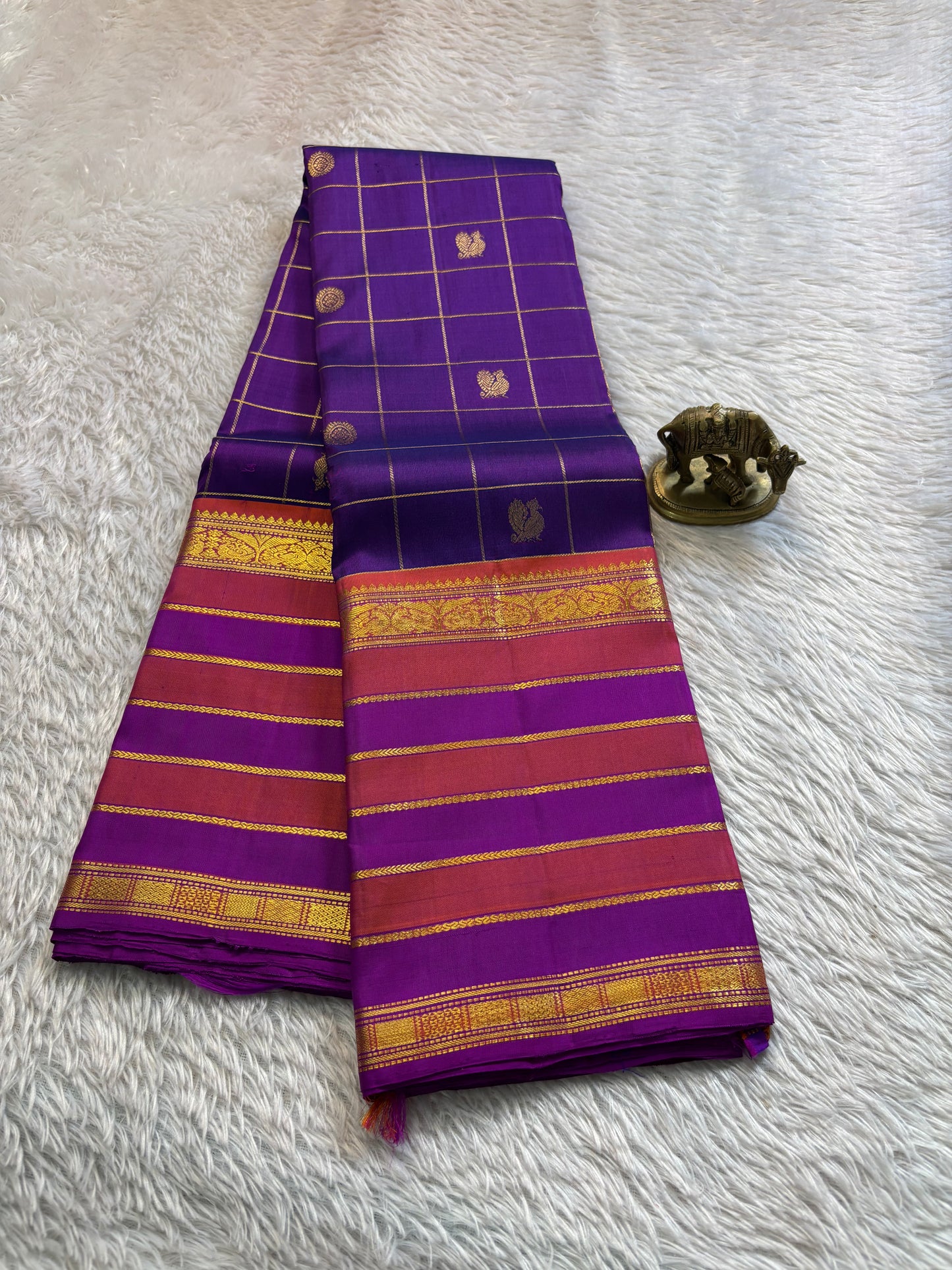 Kankana (3D) : Royal purple-coral rose-magenta