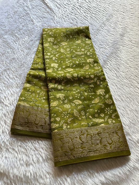 Sarala (2D) : Mehendi green-olive green