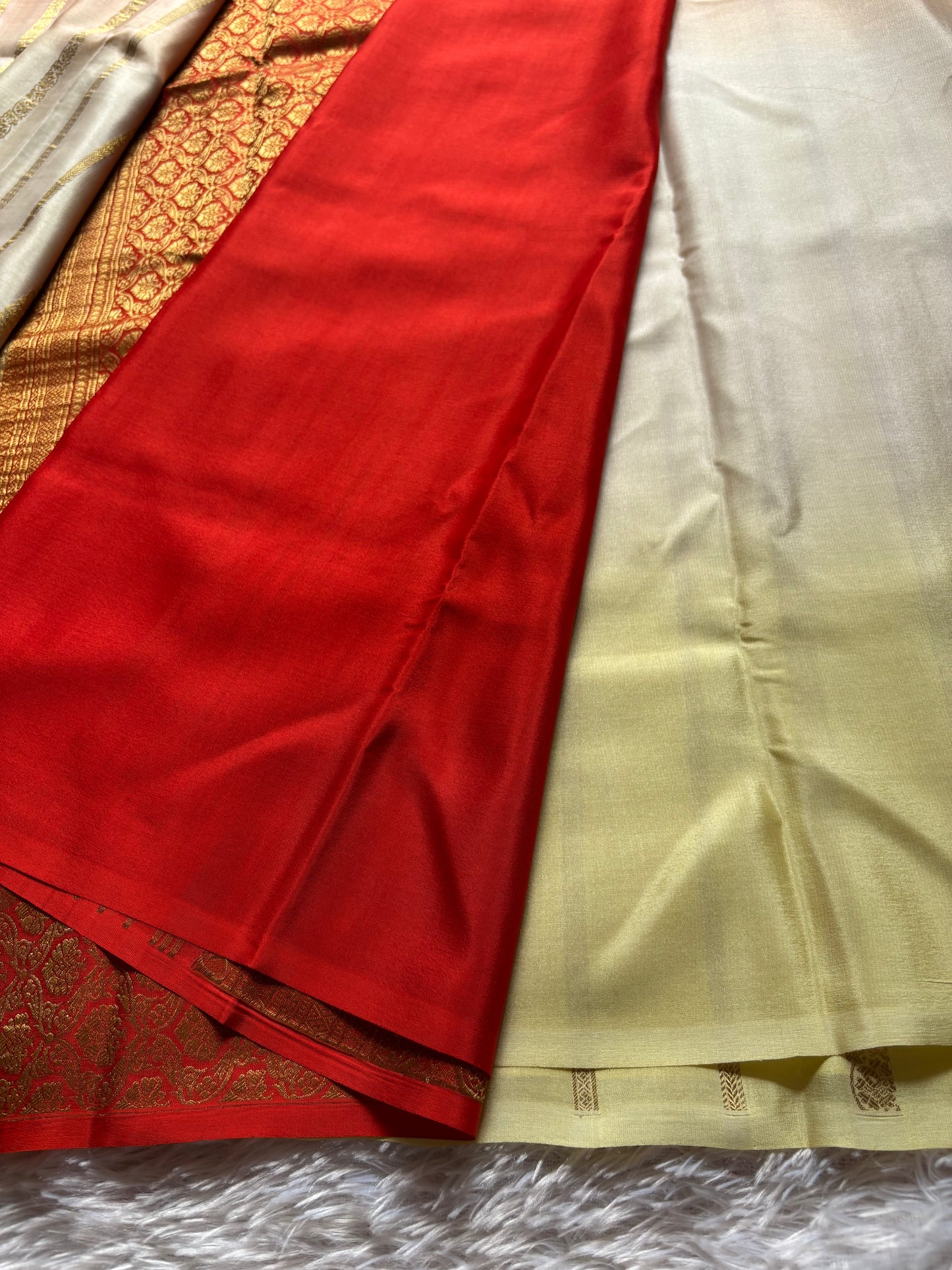 Meragu : Ombré Off white-red