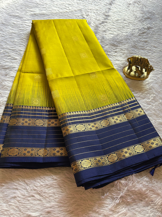 Janani (2D) : Lemon yellow-navy blue