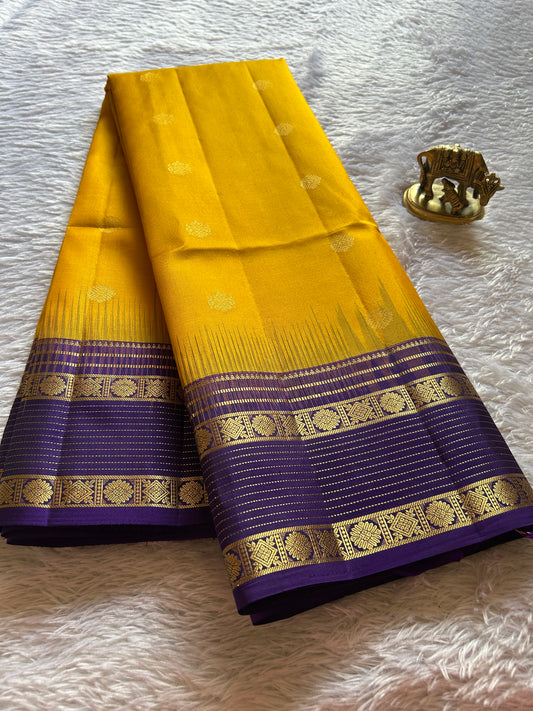 Janani (2D) : Golden yellow-royal blue