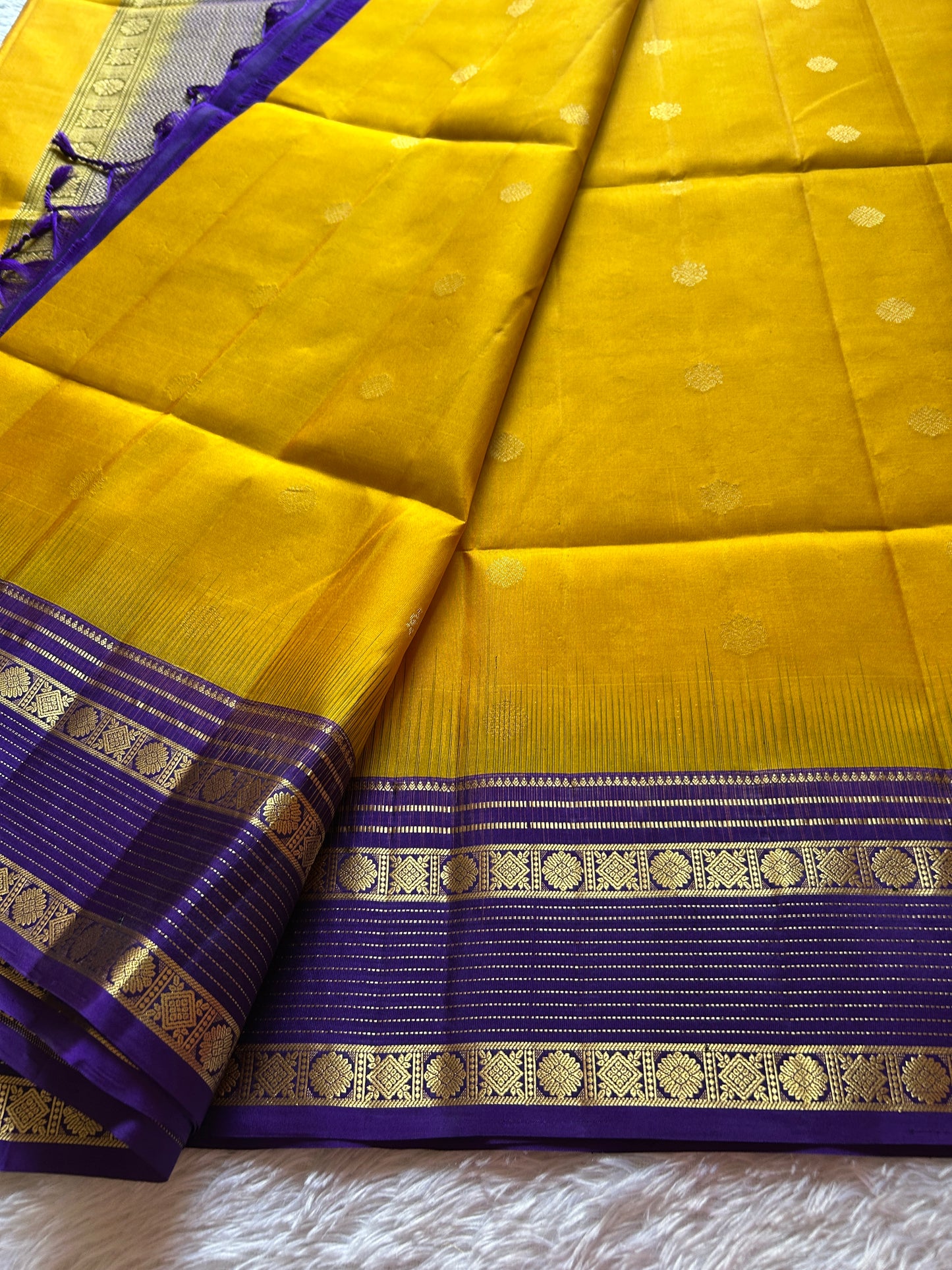 Janani (2D) : Golden yellow-royal blue