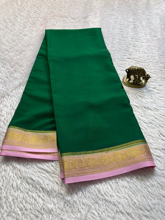 Anagha (2D) : Dark green-baby pink