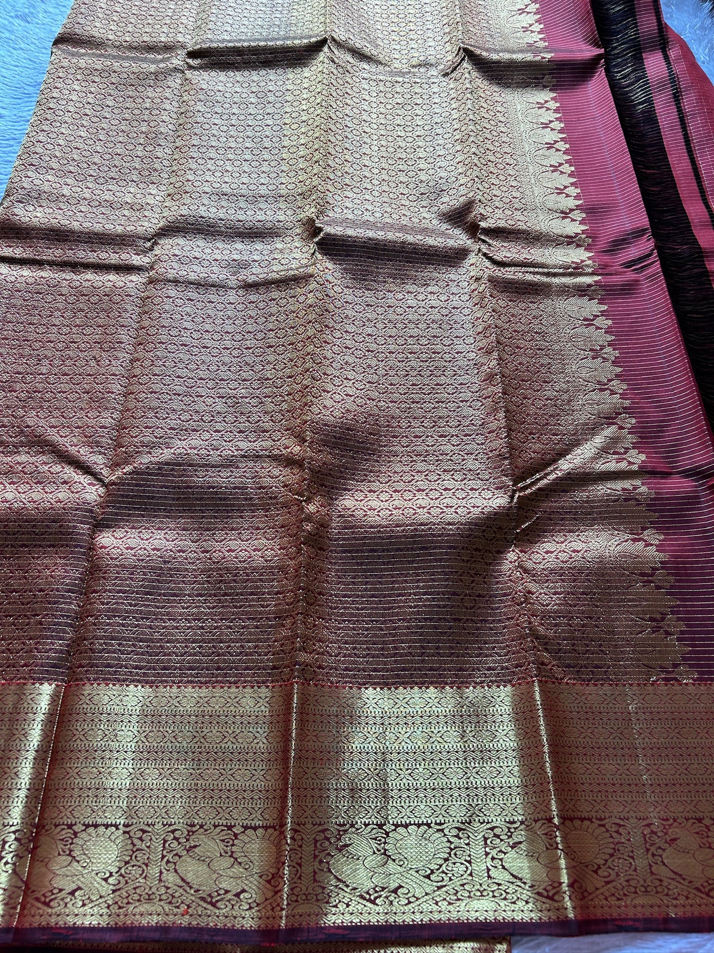 Maroon Kancheepuram silk