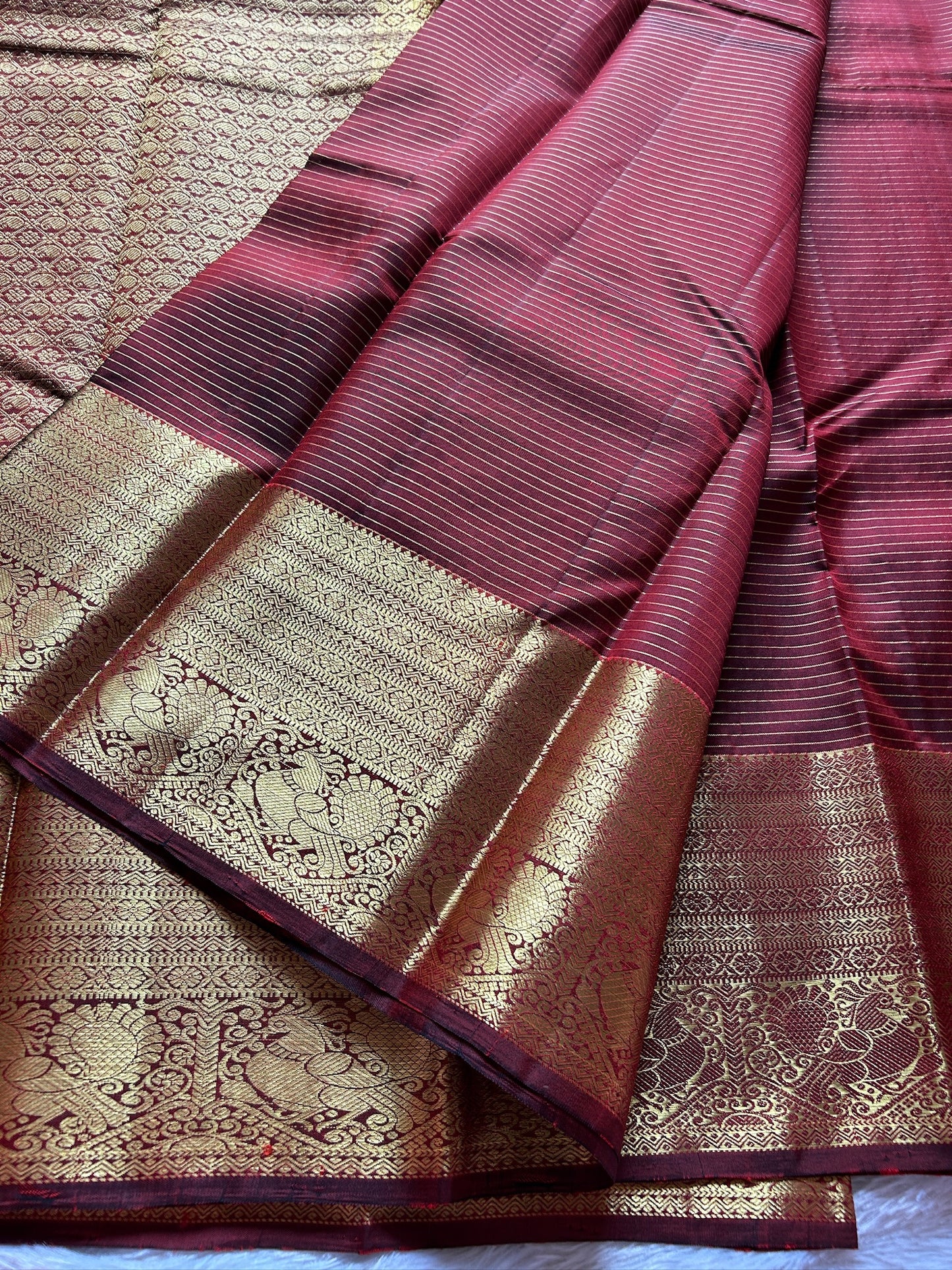Maroon Kancheepuram silk