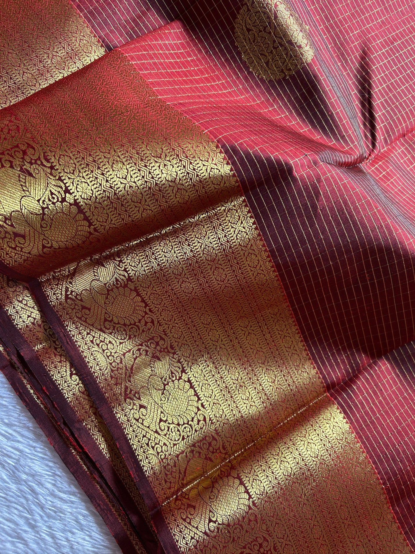 Maroon Kancheepuram silk