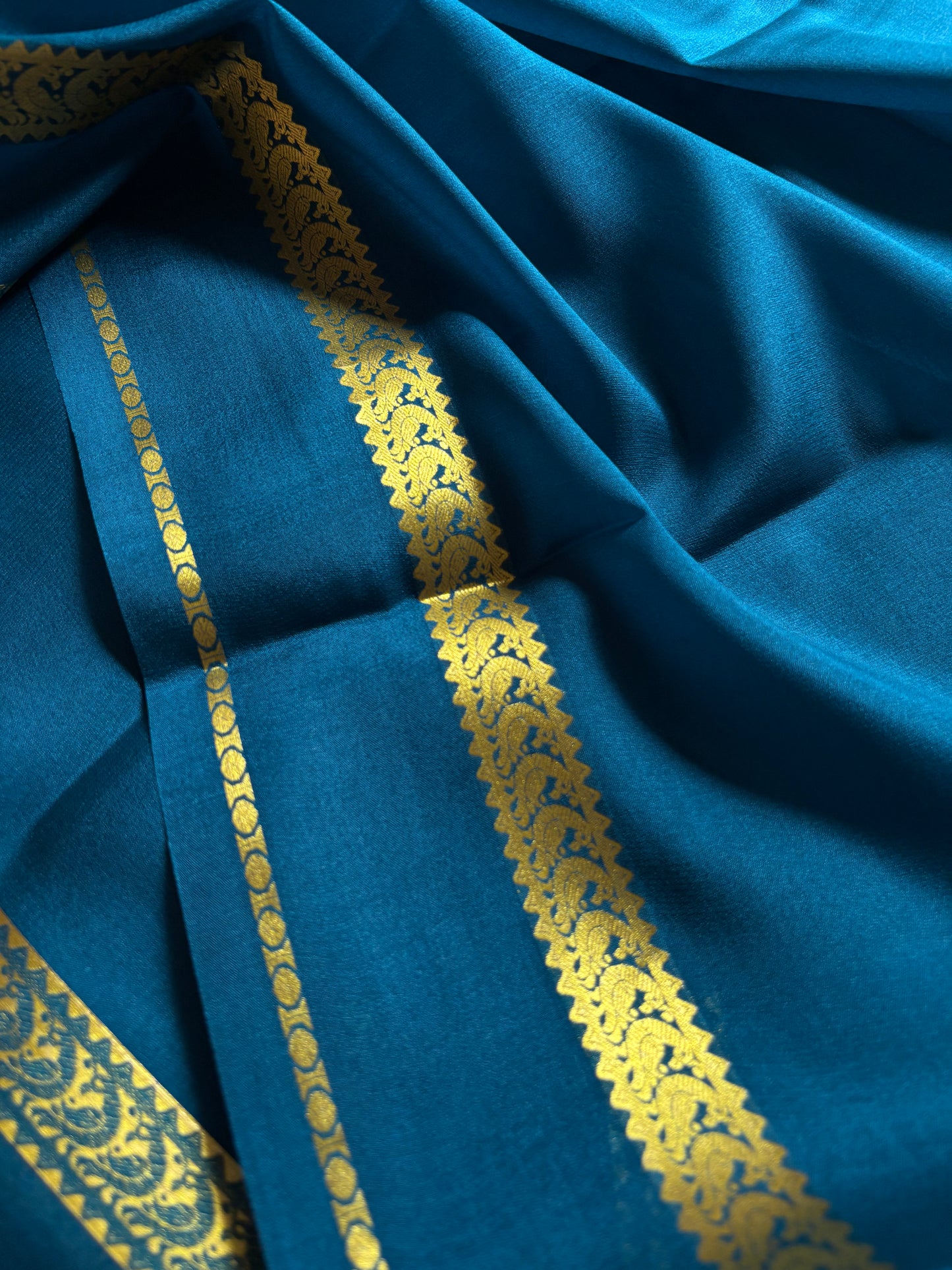 Rachana : Solid Peacock blue