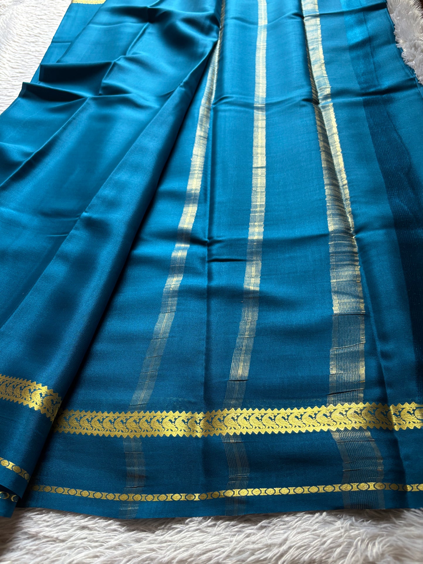 Rachana : Solid Peacock blue