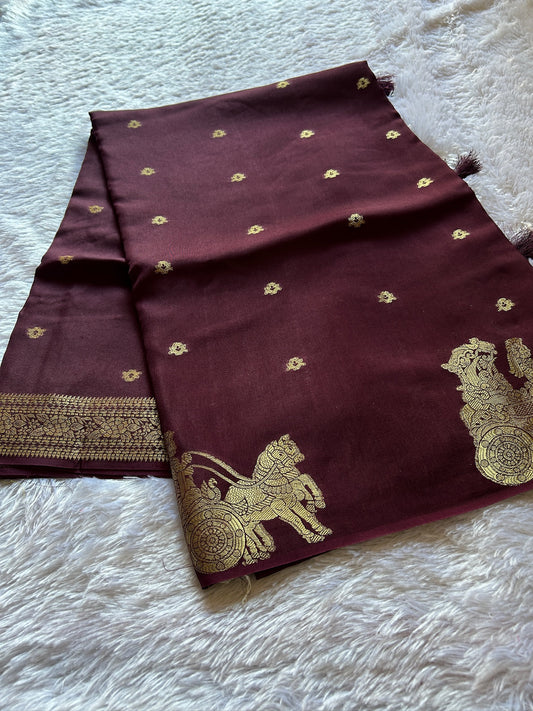 semi crepe : chocolate brown