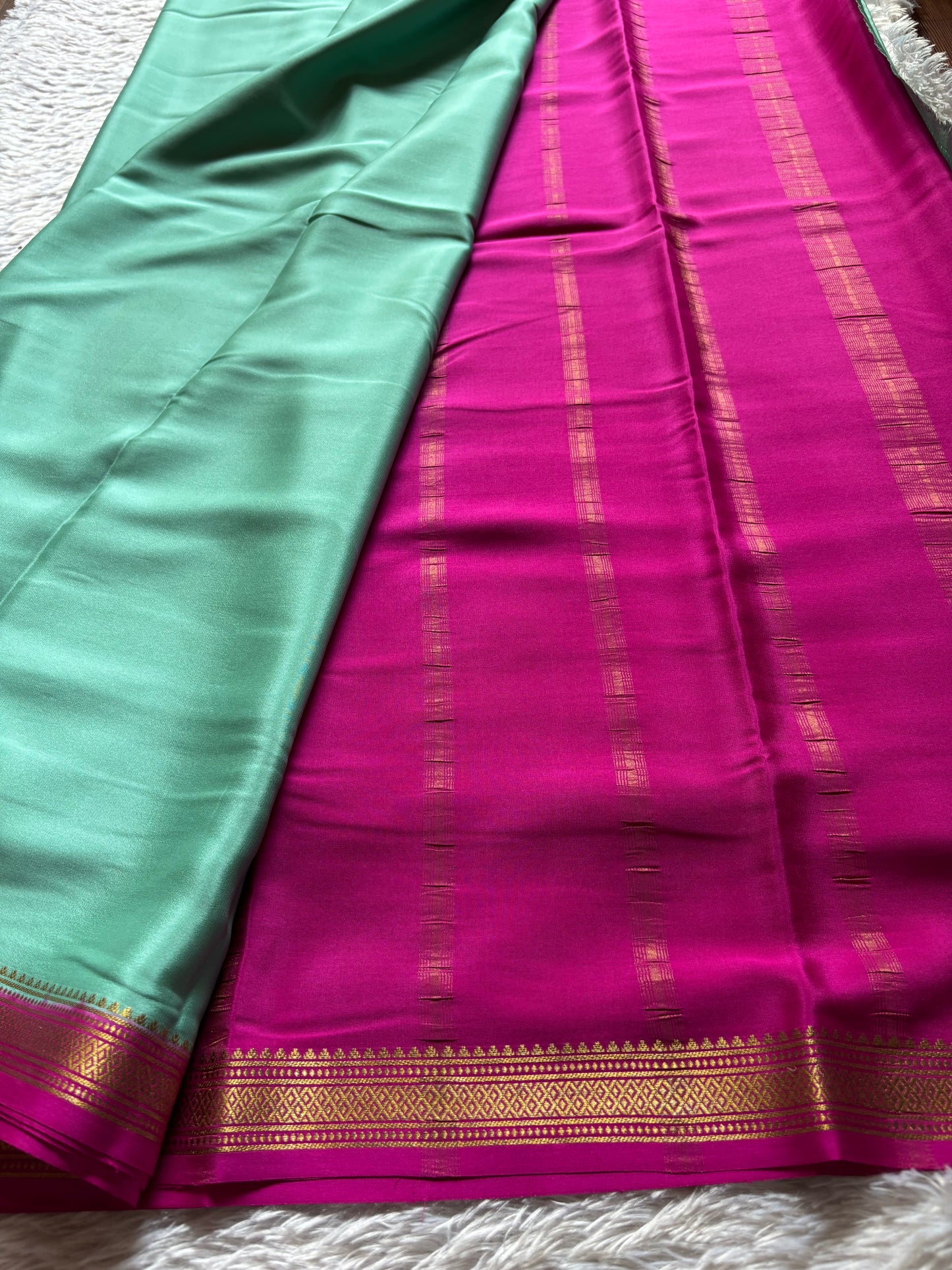 Preetha (2D) : Sea green-rani pink