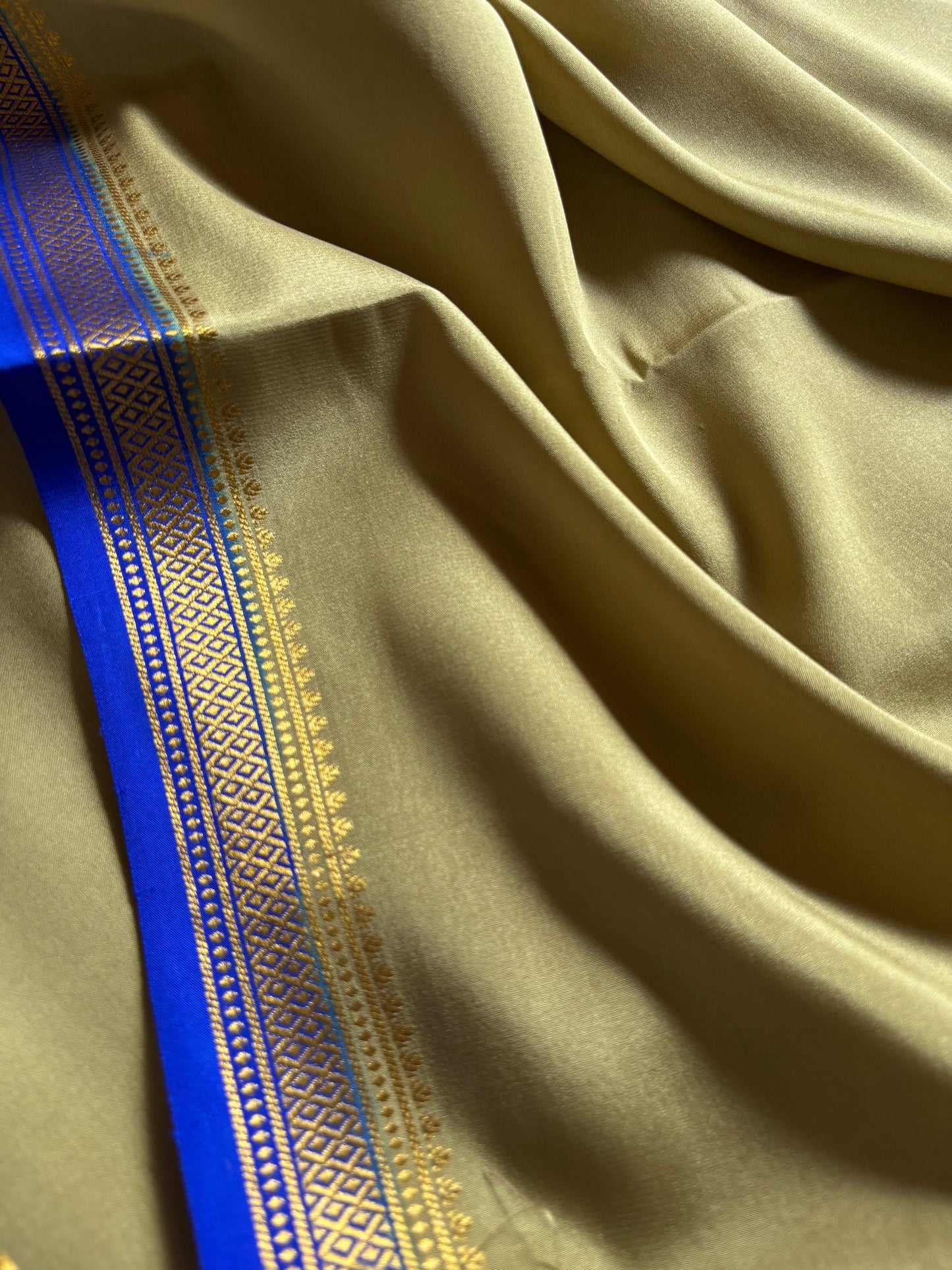 Preetha (2D) : Khaki green-royal blue