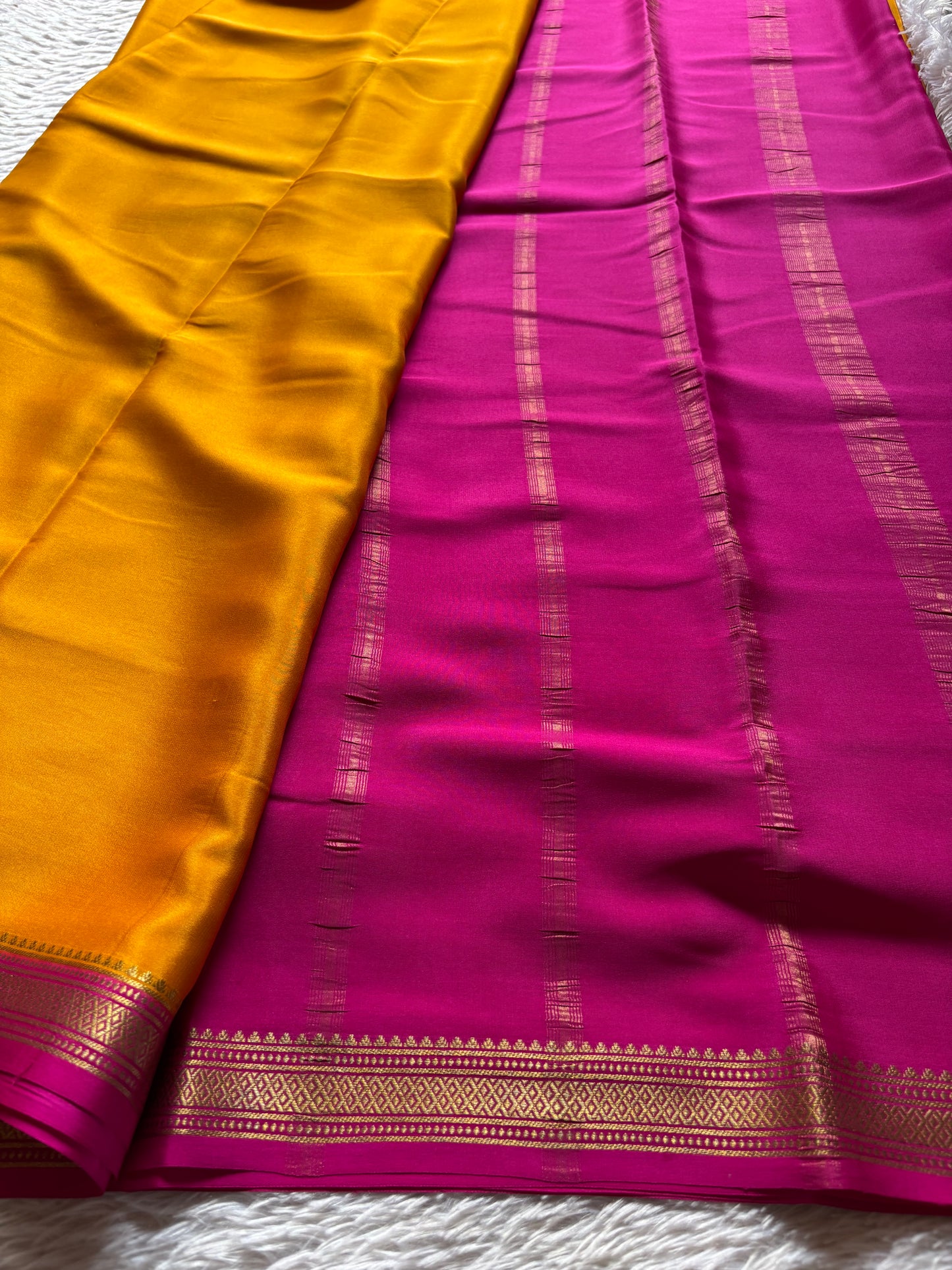 Preetha (2D) : Light orange-rani pink