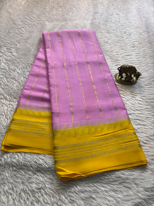 Sirisha (2D) : Baby pink-yellow