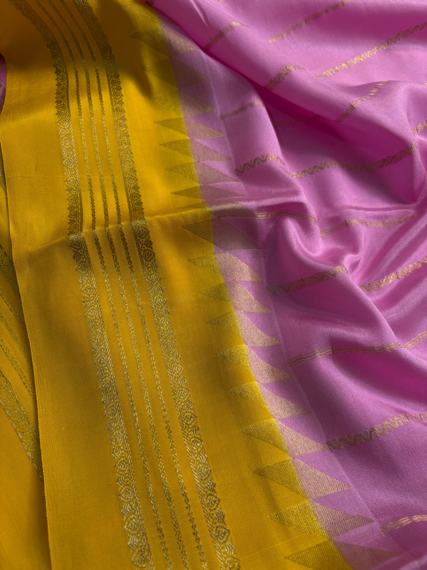 Sirisha (2D) : Baby pink-yellow