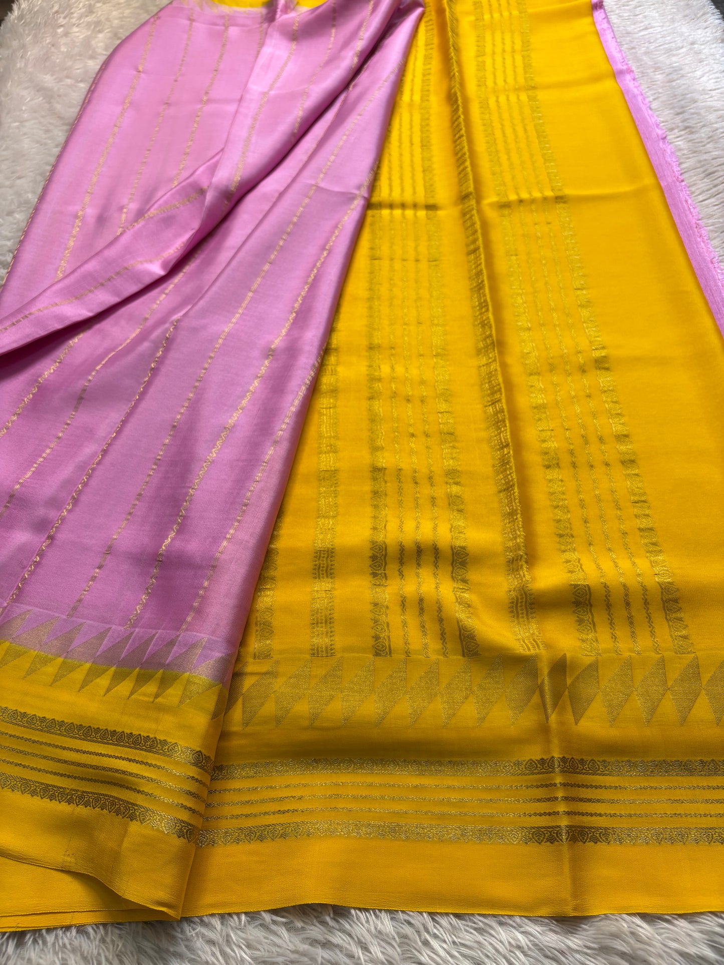 Sirisha (2D) : Baby pink-yellow