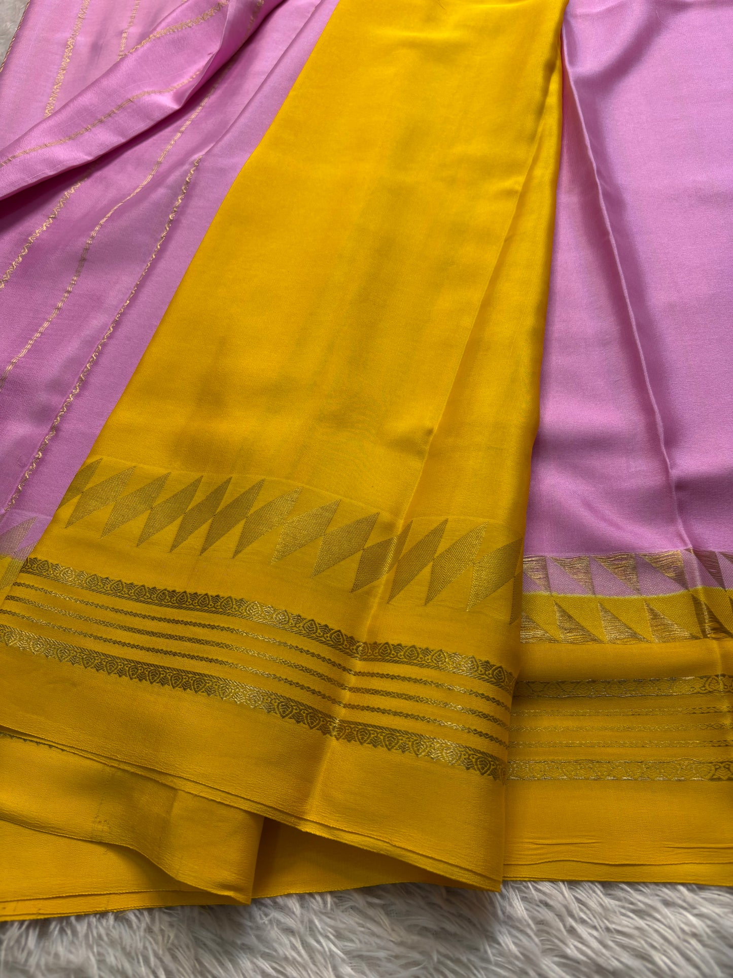 Sirisha (2D) : Baby pink-yellow