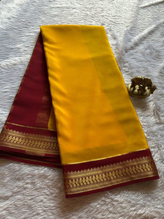 Mayuri (2D) : Lemon yellow-maroon