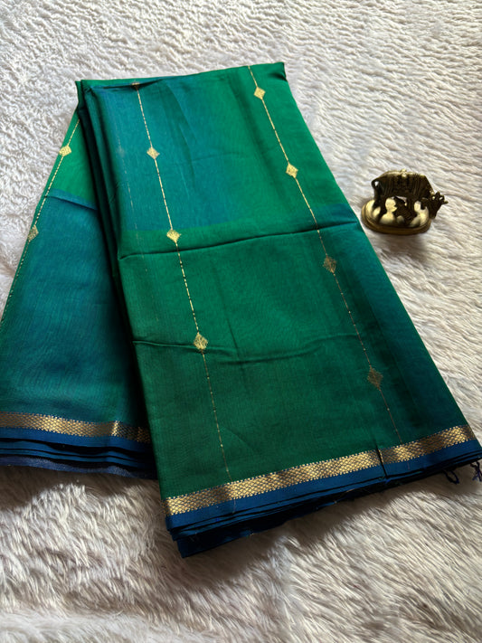 Chandini : Solid Peacock green