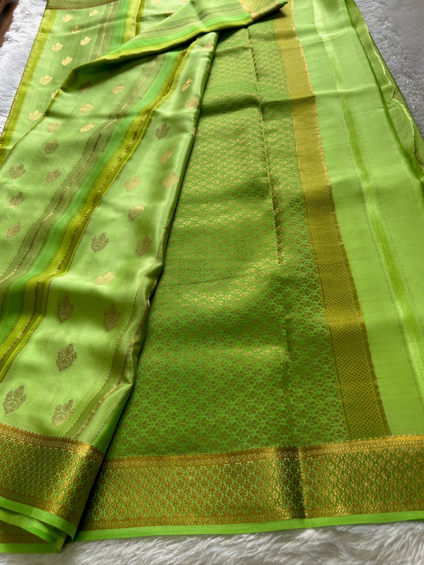 Nisha : Ombré Parrot green