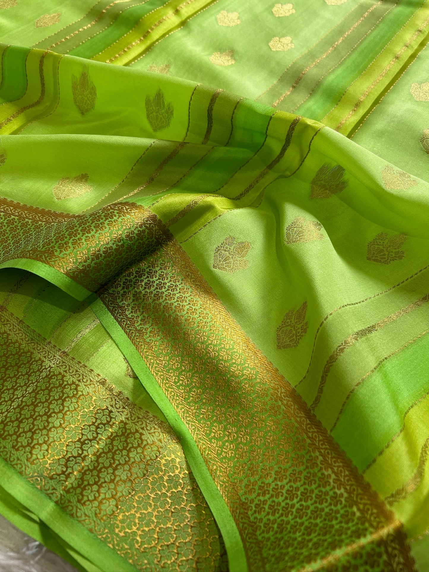 Nisha : Ombré Parrot green