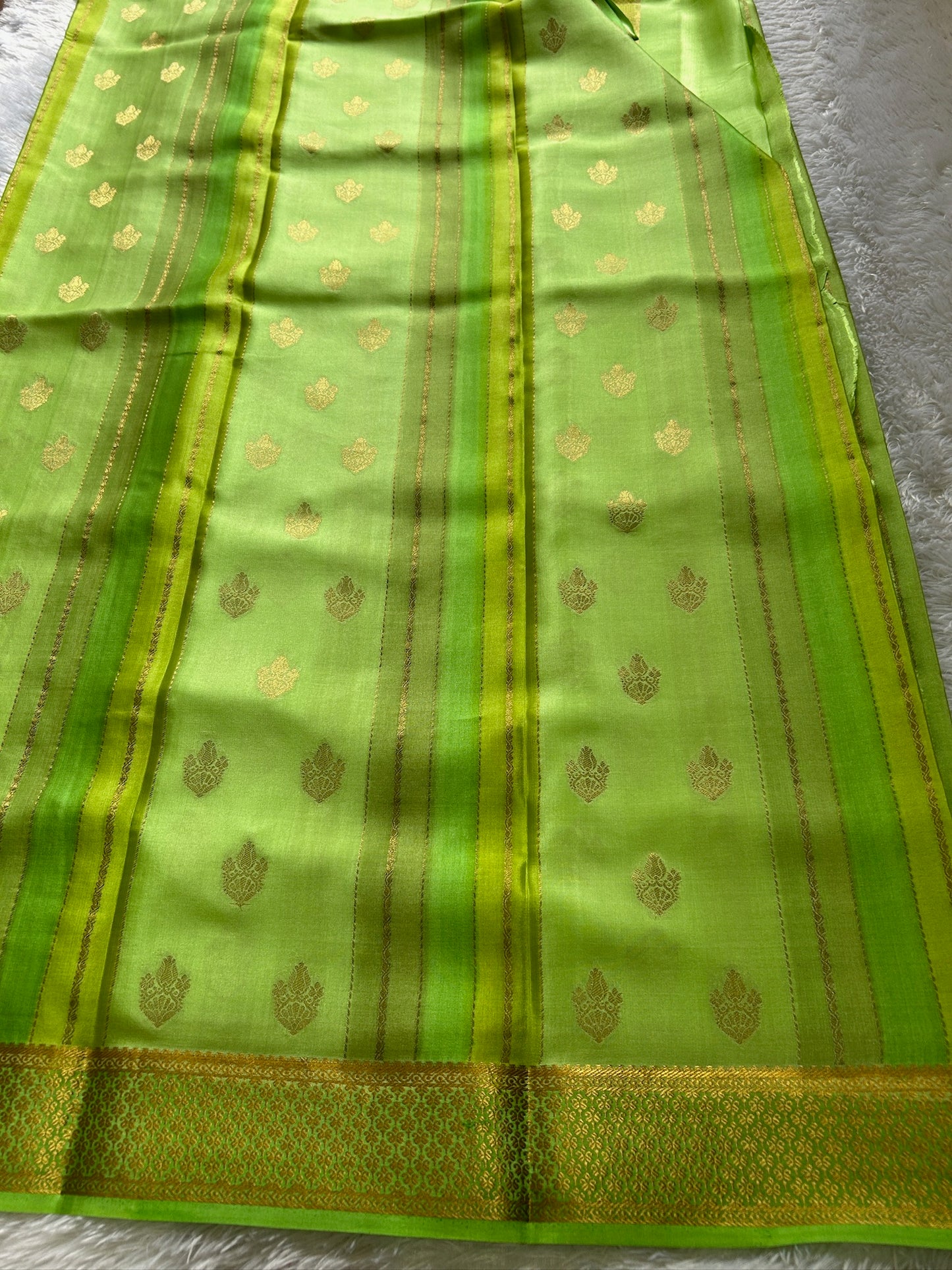 Nisha : Ombré Parrot green