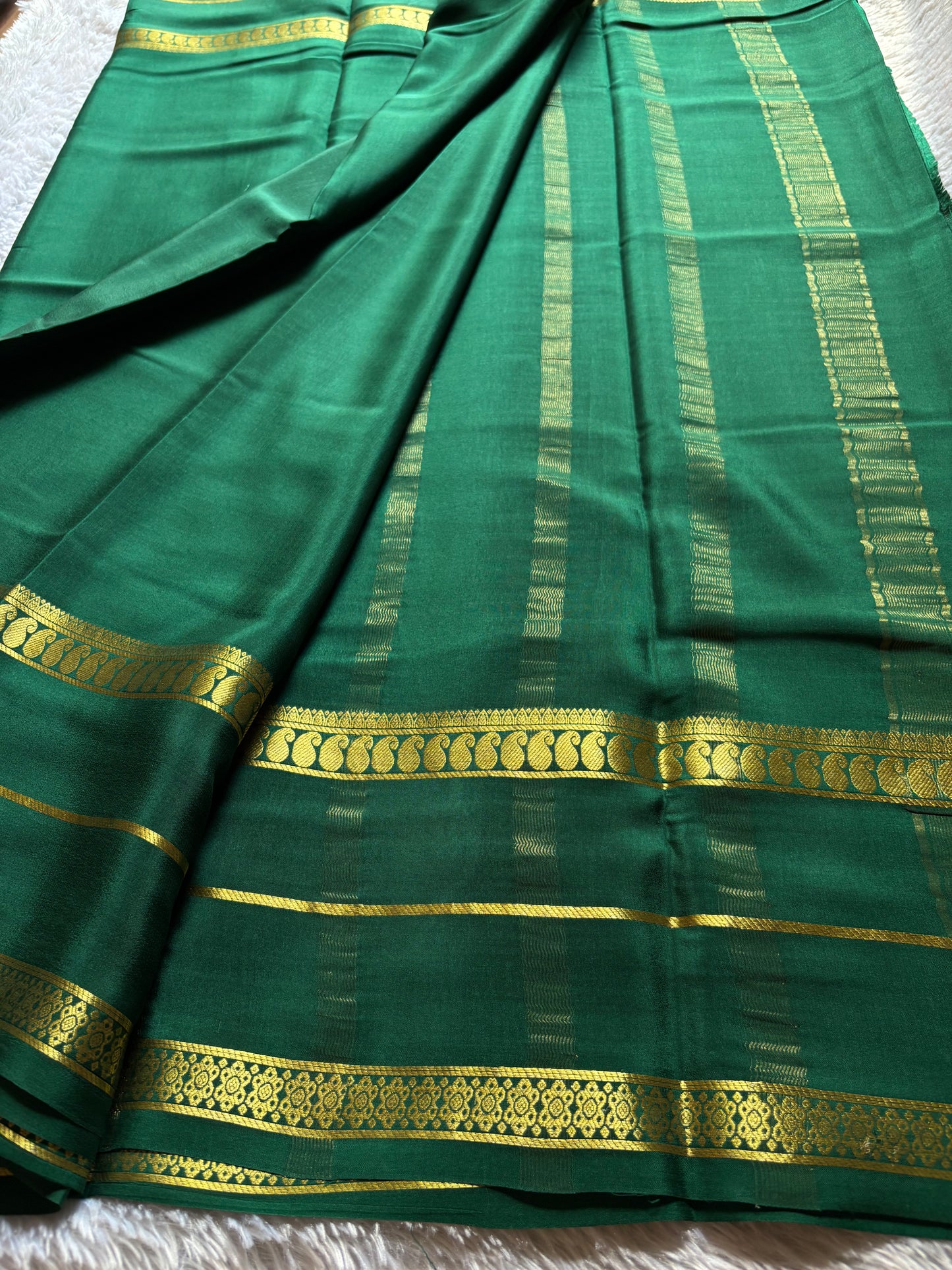 Malini : Solid Bottle green