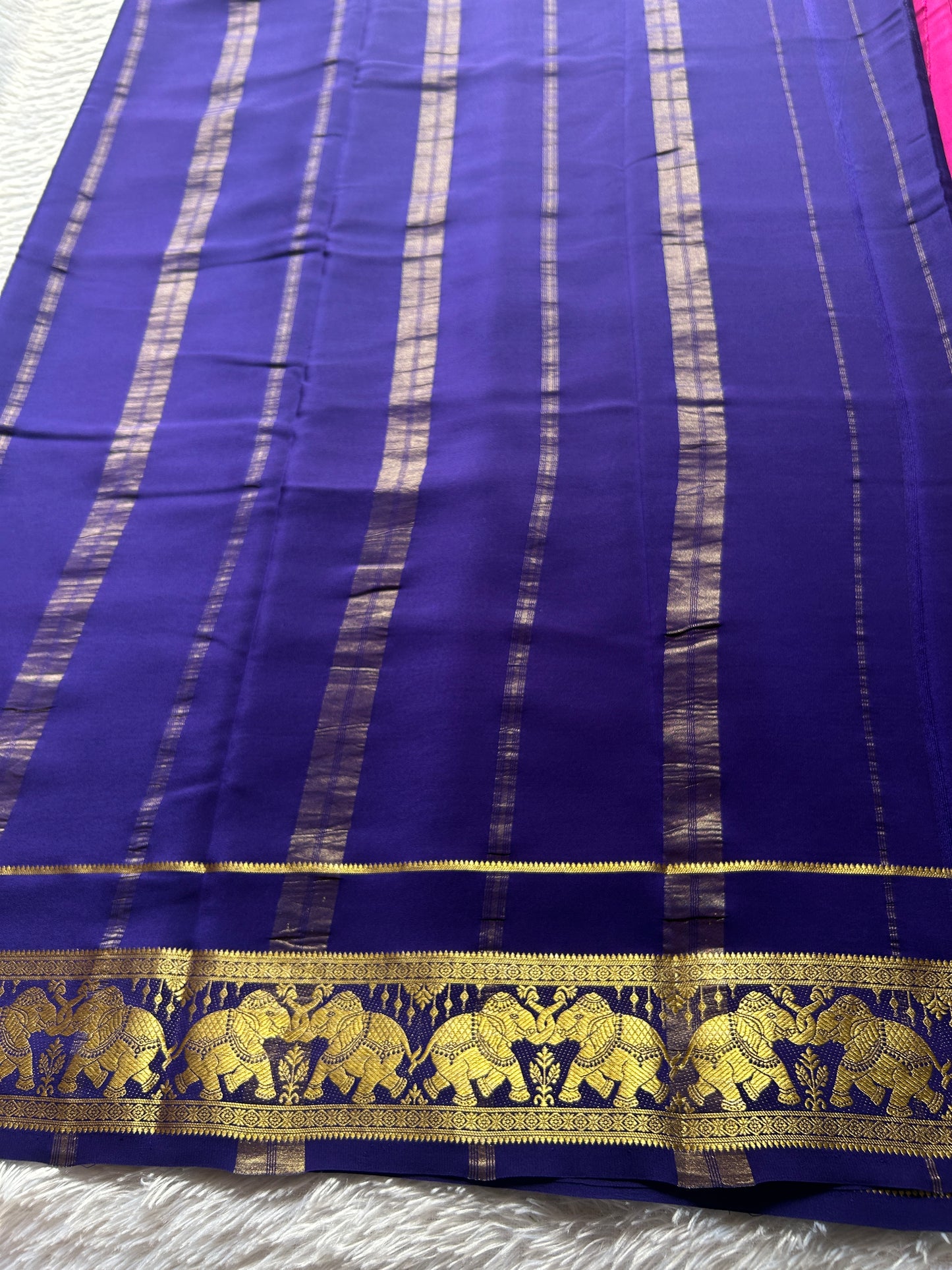 Airavati (2D) : Pink-navy blue