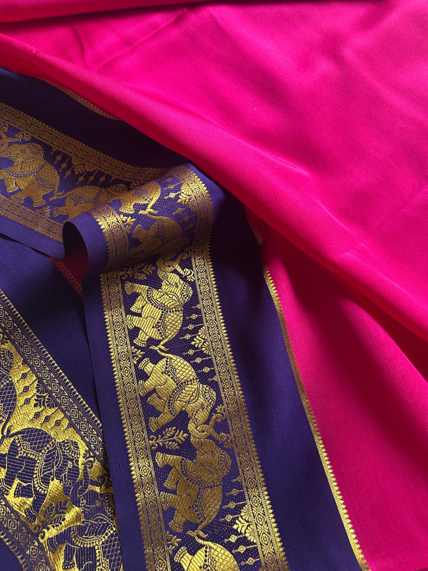 Airavati (2D) : Pink-navy blue