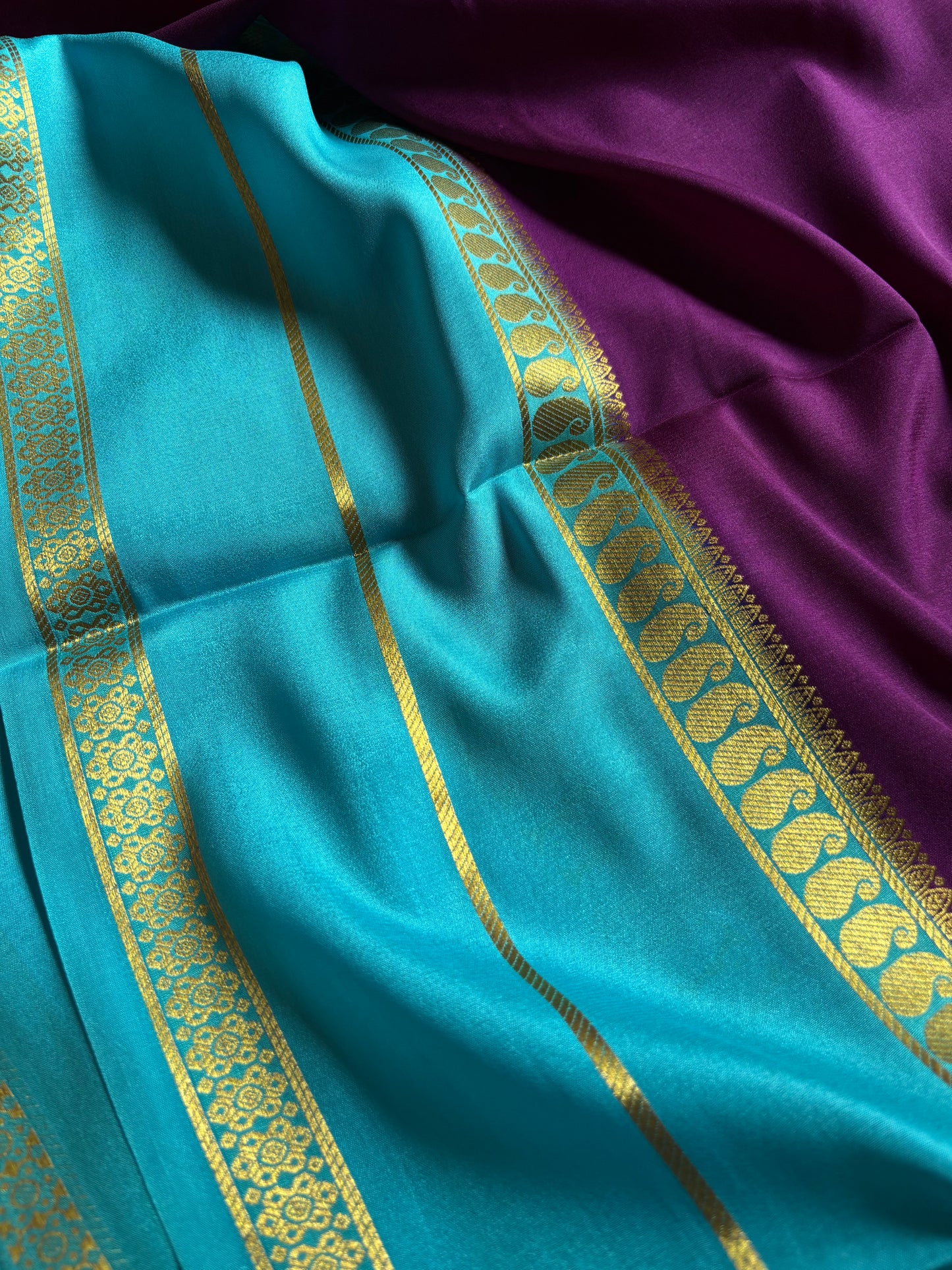 Malini (2D) : Purple-ananda blue