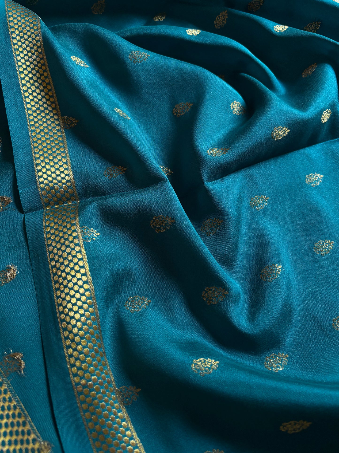 Bhavana : Solid Peacock blue